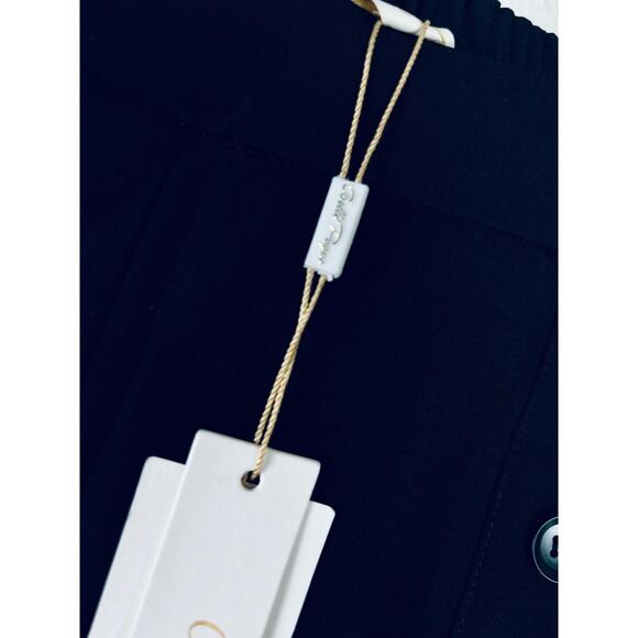 Belle Poque Womens High Waisted Wide Leg Pant Sz L Sailor Front Buttons Corpcore - Picture 3 of 8